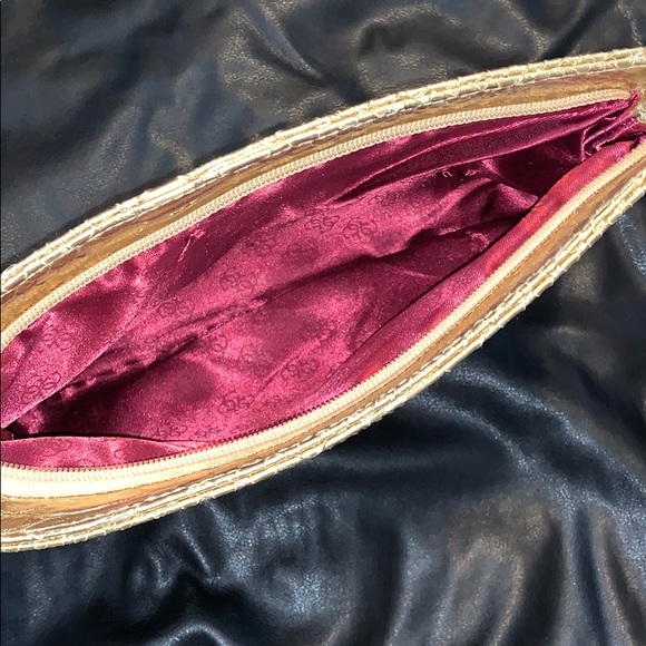GUESS Gold Snakeprint Clutch - Picture 2 of 3